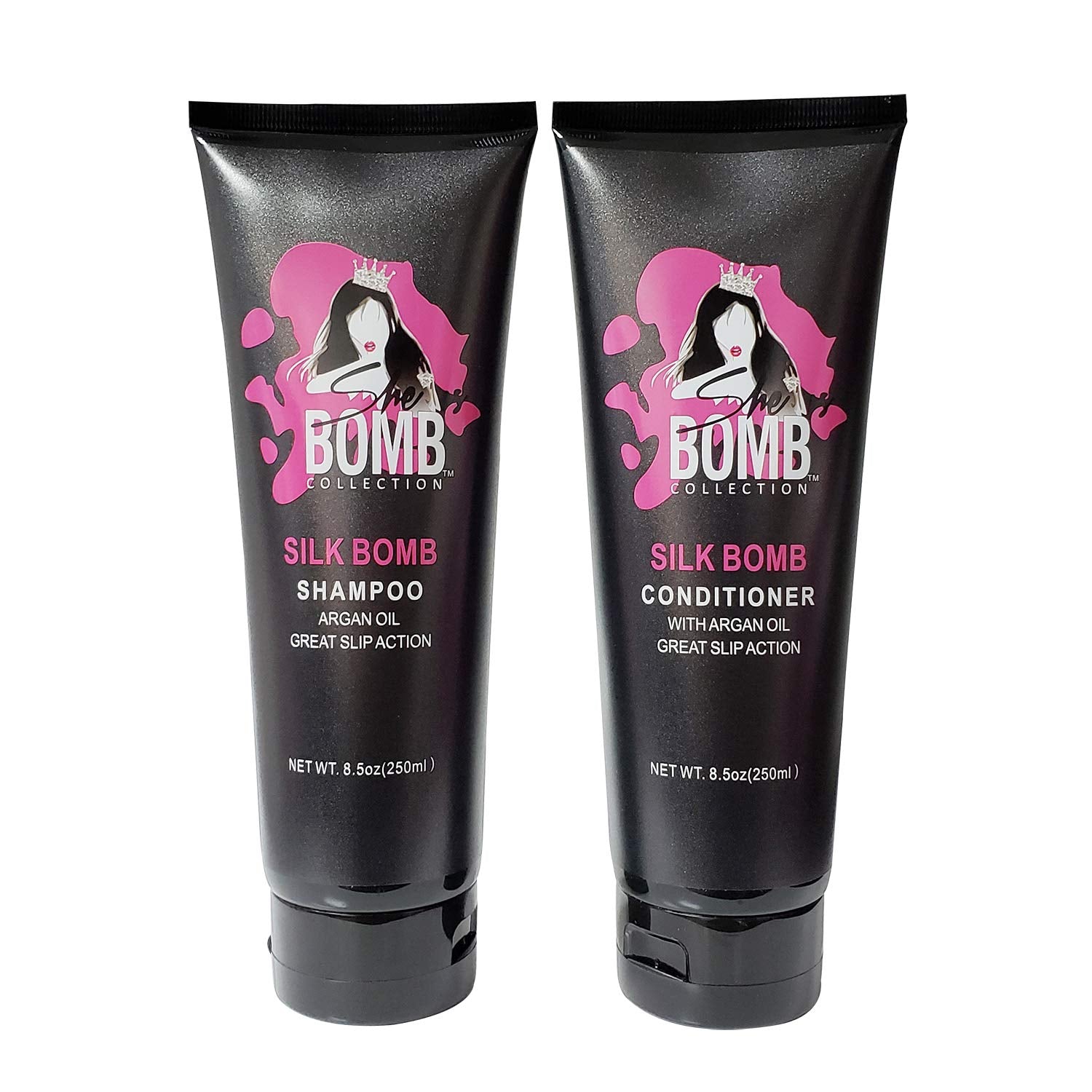 She Is Bomb  SILK BOMB SHAMPOO AND CONDITIONER 8.5 OZ - VIP Extensions