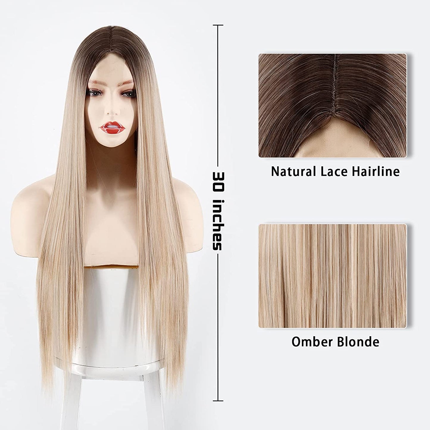 Fashion Wig with lace  Straight, Heat Resistant Long Hair - VIP Extensions