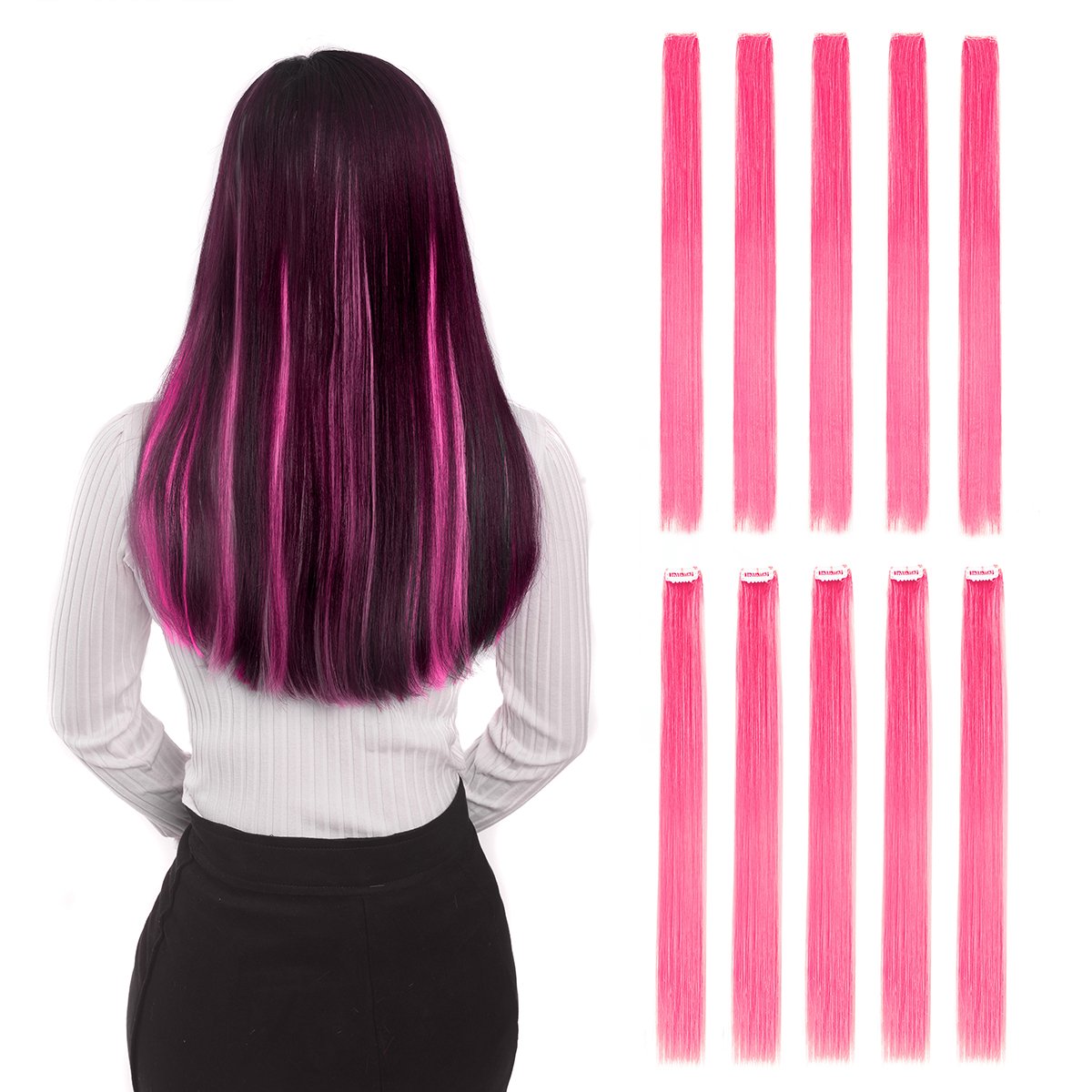 Multi-colors Party Highlights Clip in Synthetic Hair - VIP Extensions