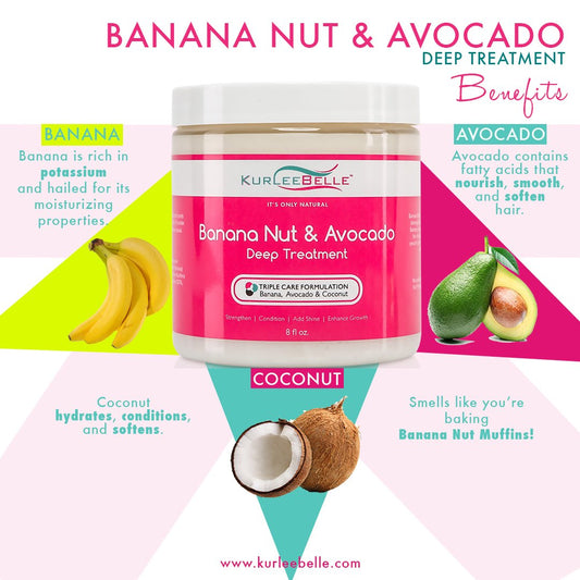 KurleeBelle Banana Nut & Avocado Deep Treatment - VIP Extensions