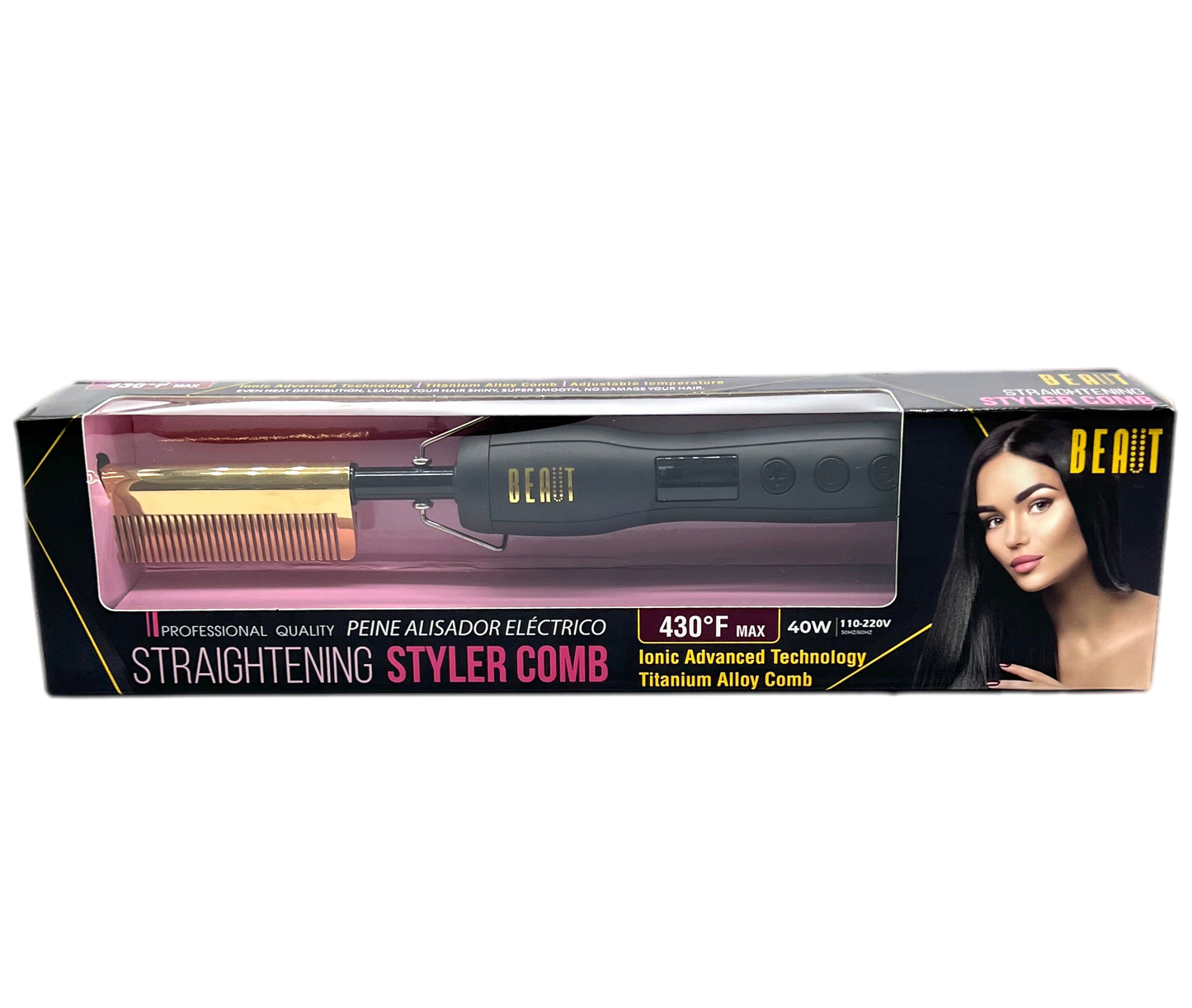 BEAUT  Straightening Styler Comb 430 °F max - VIP Extensions