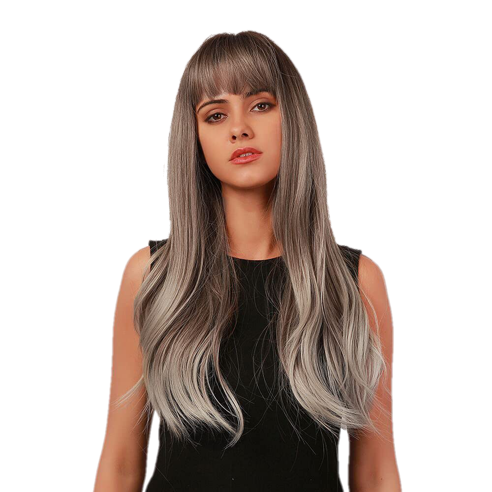 Fashion wigs straight with bangs