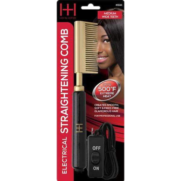 Hot and Hotter Electrical Straightening Comb - VIP Extensions