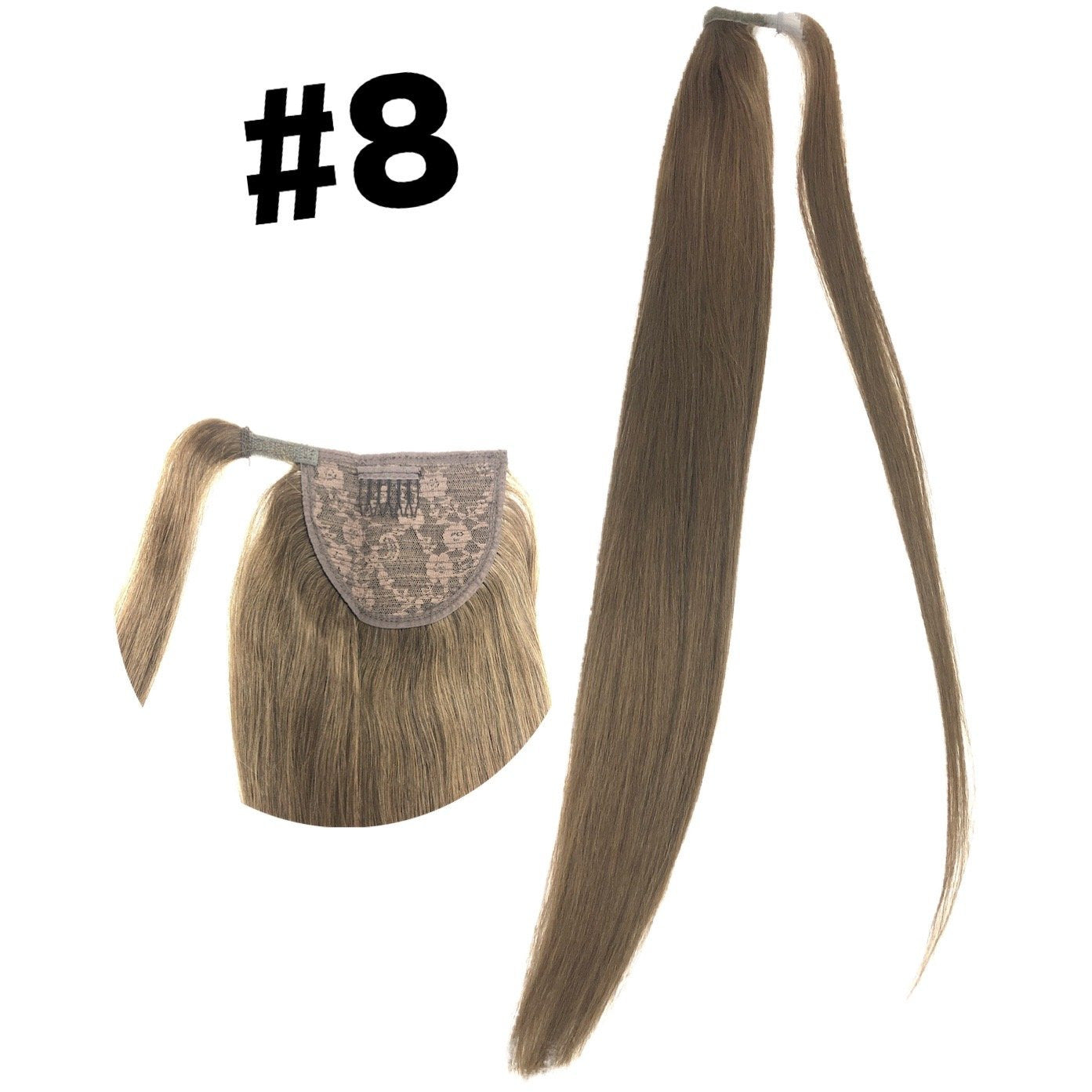 Unique VIP 100% Remy Human Hair Collection 100 grams PONYTAIL Silky 24" - BeautyGiant USA