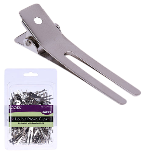 LQQKS DOUBLE PRONG CLIPS 80CT - VIP Extensions