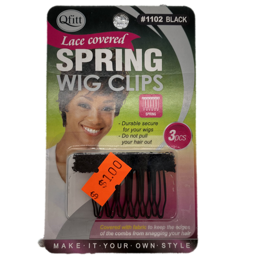 Qfitt Lace Covered Spring Wig Clips - VIP Extensions