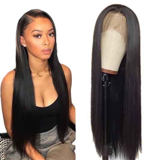 Rio Straight Frontal Wig  Human Hair Natural Black - VIP Extensions