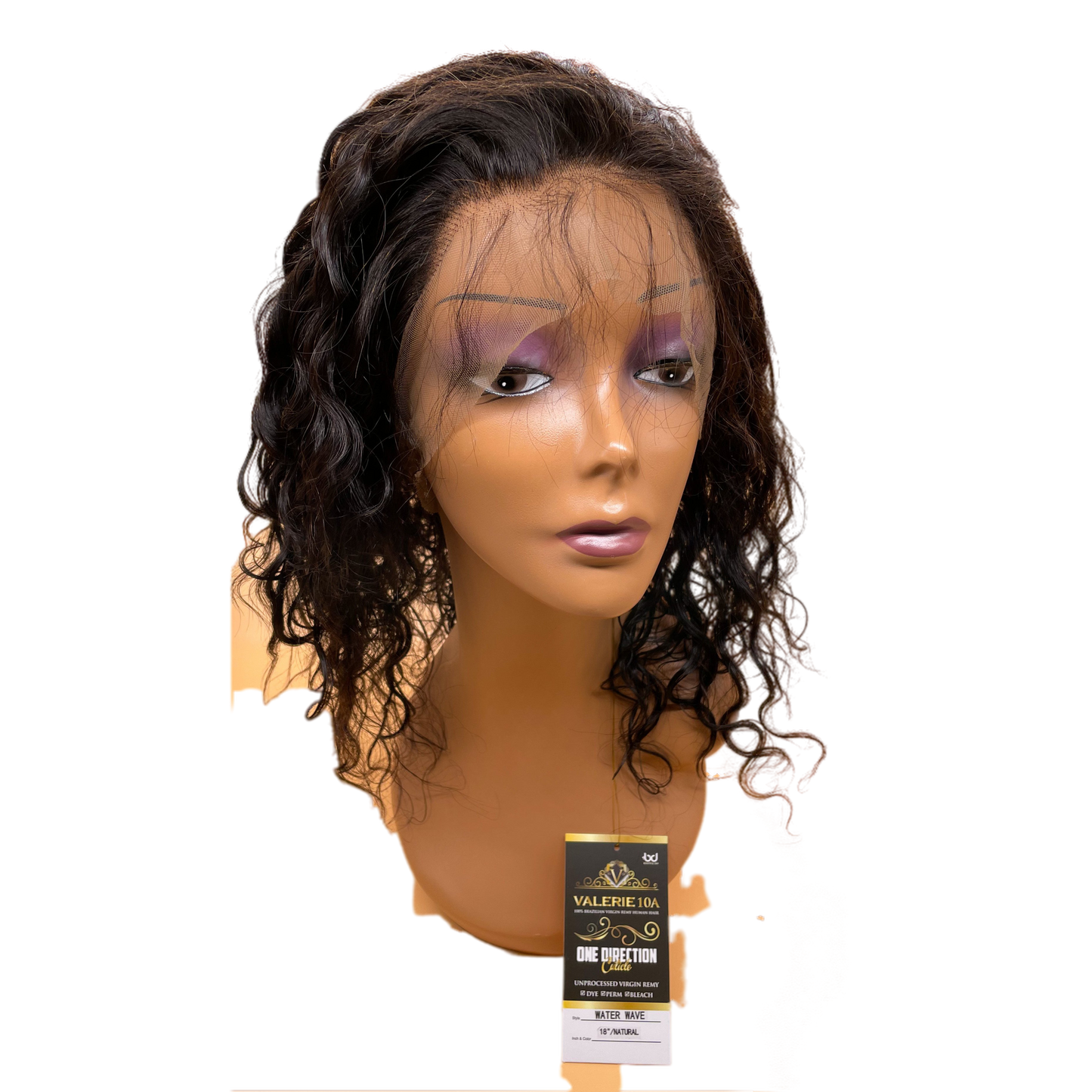 Valerie 10A Full Lace wig  360 One Direction Cuticle Water Wave 18''
