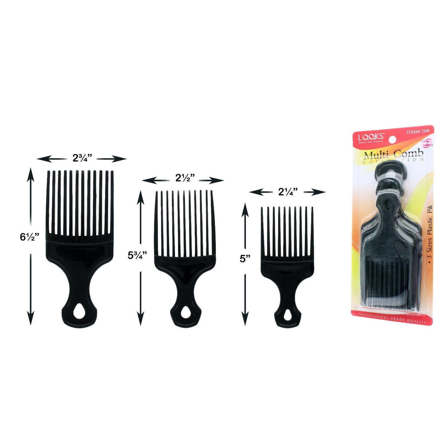 LQQKS Multi-Comb Collection 3 Piece Piks - VIP Extensions