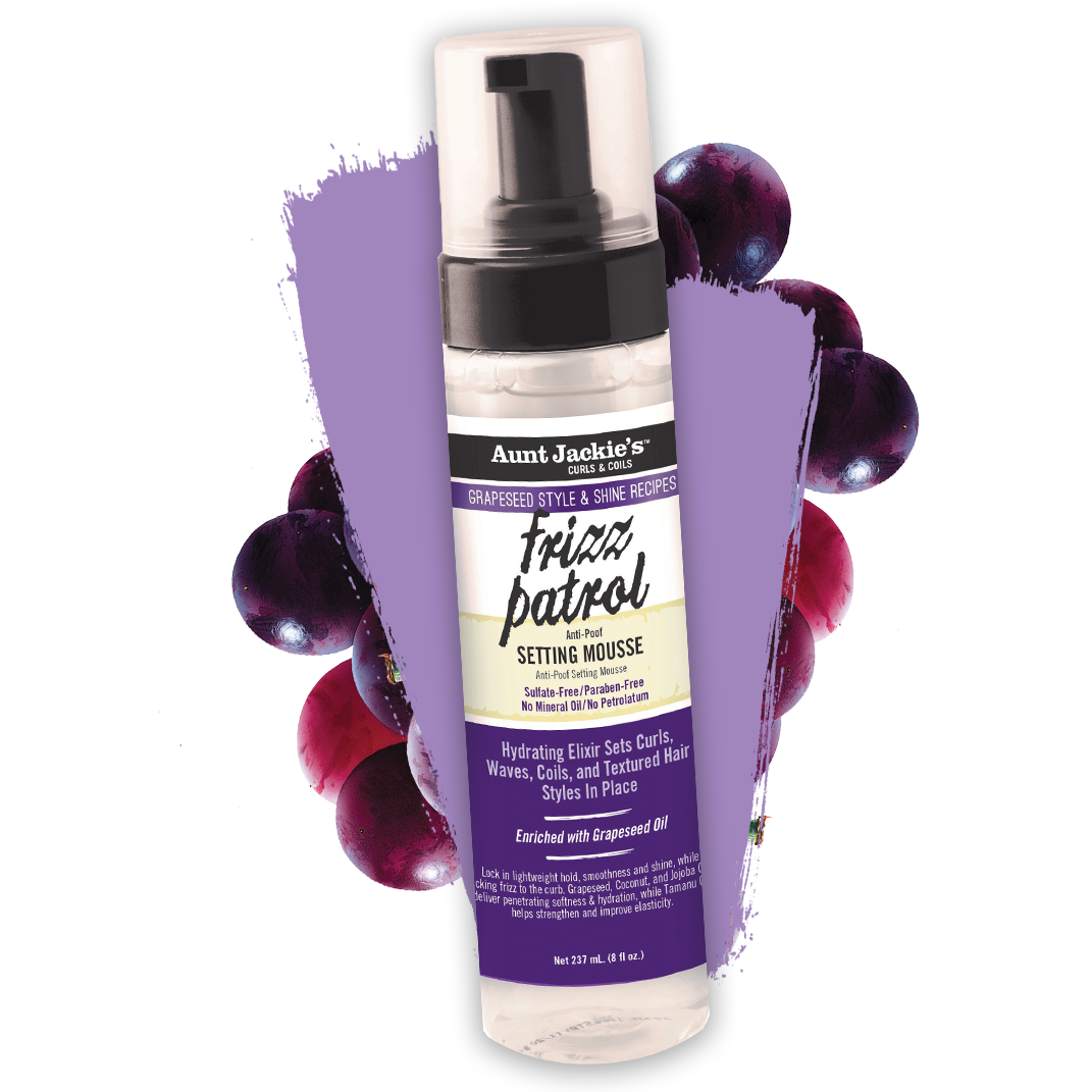 Aunt Jackie's Grape Seed Frizz Patrol Setting Mousse - VIP Extensions