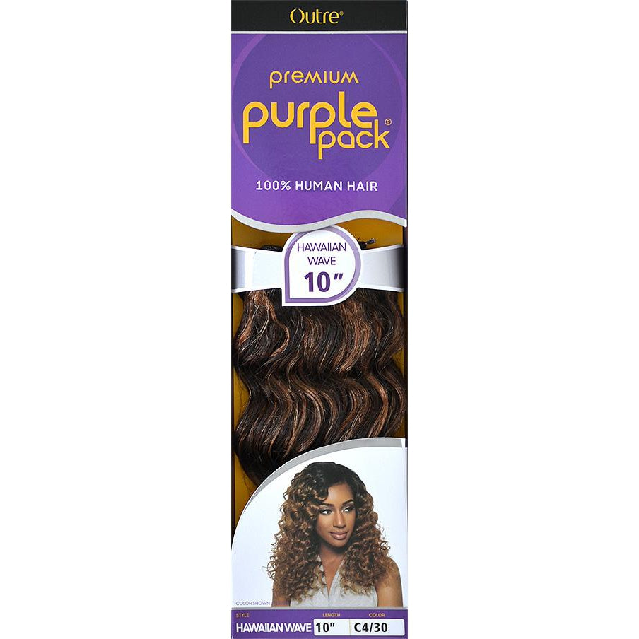 Outre Premium Purple Pack 100% Human Hair for Weaving HAWAIIAN WAVE