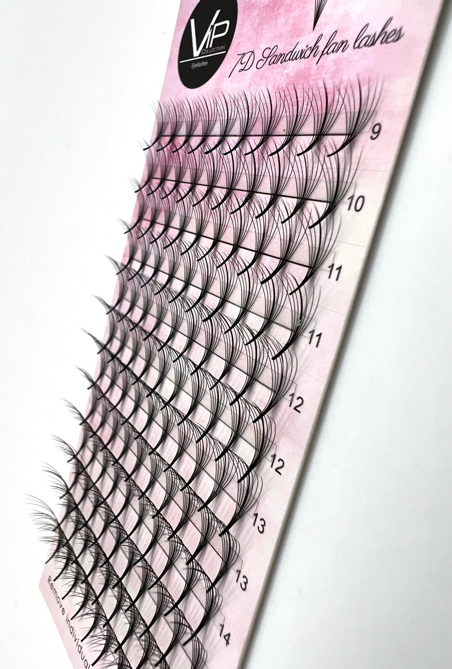 VIP 7D Sandwich Fan Lashes 0.05 12 lines C Mix - D Mix - Regular and Large Trays