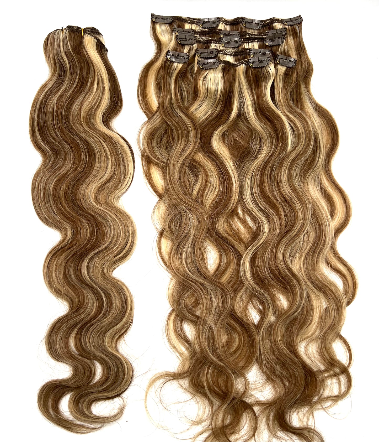 VIP -clip Haarextensies/ Body Wave 24 '' - Clipex -systeem