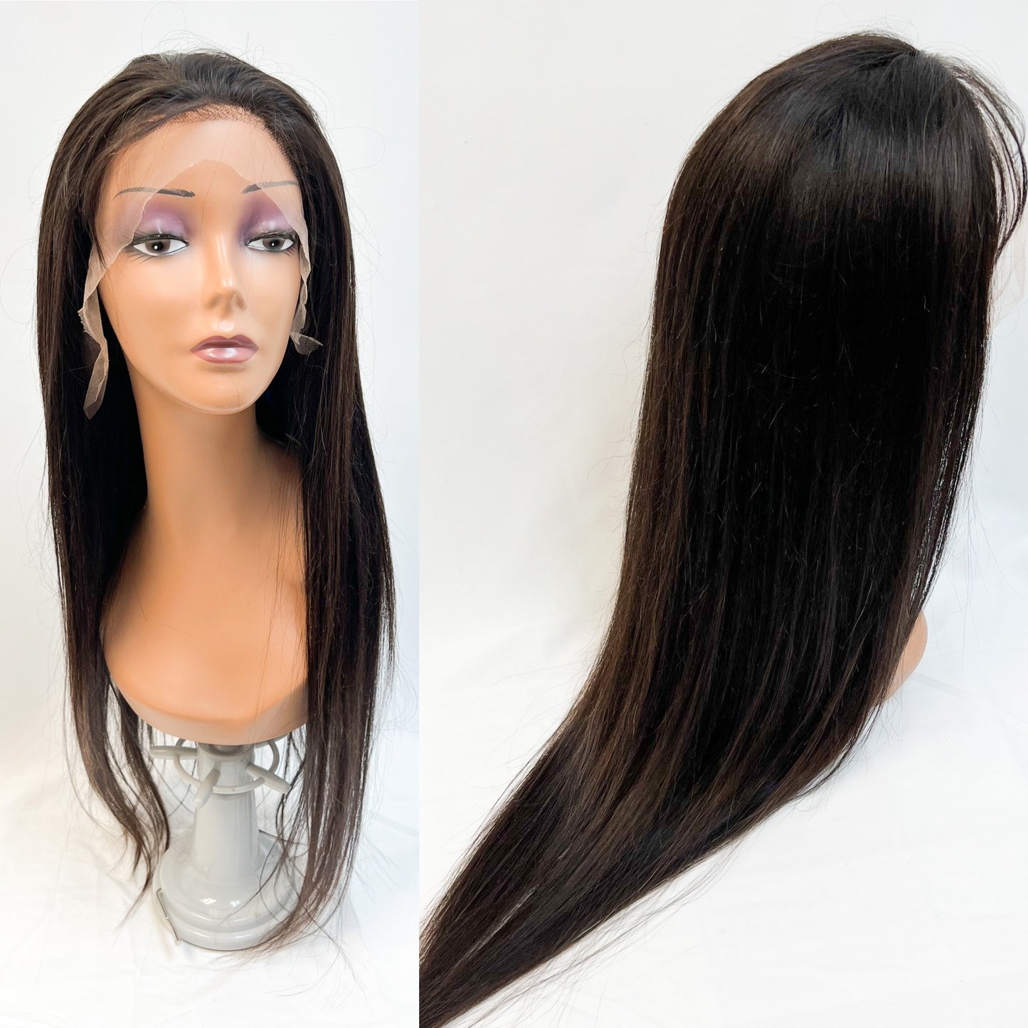 Rio Straight Frontal Wig  Human Hair Natural Black