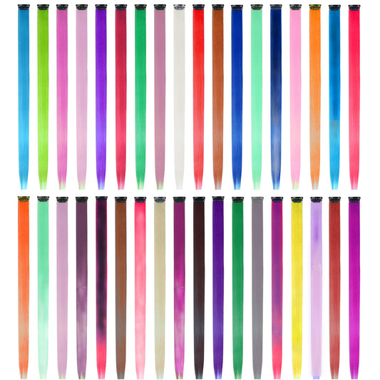 Multi - colors Party Highlights Clip in Synthetic Hair - VIP Extensions