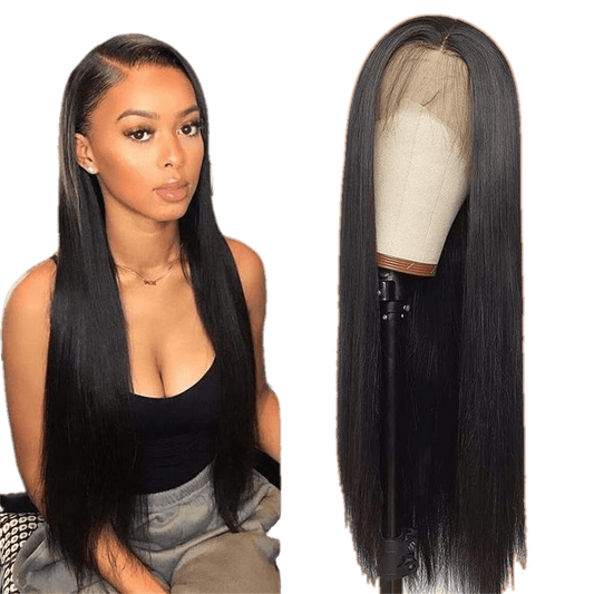 Rio Straight Frontal Wig Human Hair Natural Black - VIP Extensions